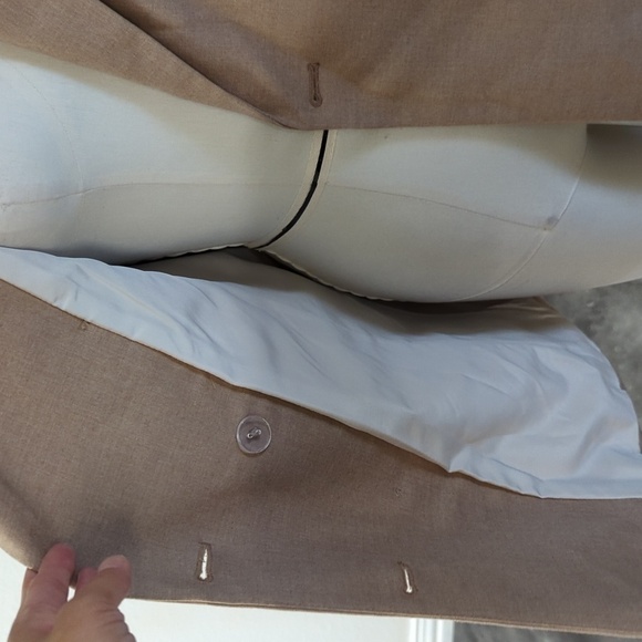 H&M Double Breasted 6 Buttons Blazer Tan 4 Business casual work office preppy - Picture 5 of 8